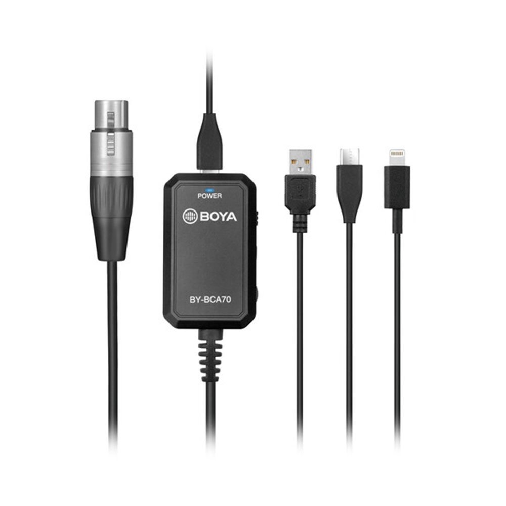 BOYA-BY-BCA70.jpg BY-BCA70 Adaptador XLR balanc. hacía USB AM tipo C y para Iphone "BOYA" - Imagen 1