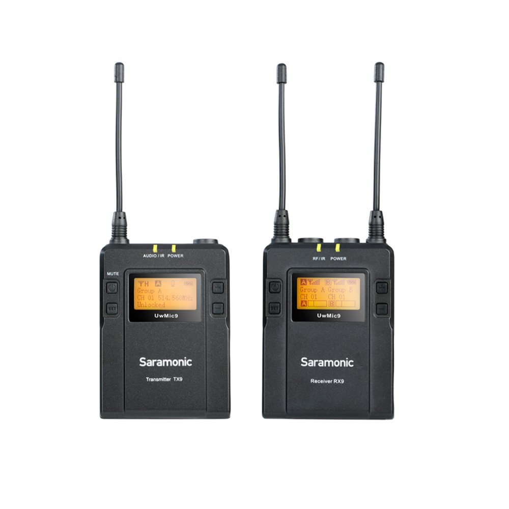 UwMic9 Kit1 1000x1000 UWMIC9 KIT1 Sistema de micrófono inalámbrico solapero para cámaras "SARAMONIC" - Imagen 1
