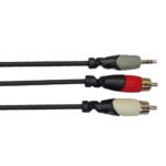 BI161/2M Cable 1plug stereo 3.5mm a 2plug RCA 2m "SOUNDKING"