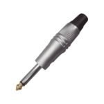 CC626 Conector Plug mono 6.3mm bañado cromado satinado "SOUNDKING"