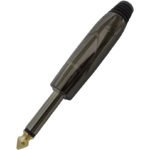 CJ2M011 Conector Plug mono 6.3mm light black gold "SOUNDKING"
