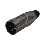 CX3M006(3P) PLUG XLR METAL LIGHT BLACK "SOUNDKING"