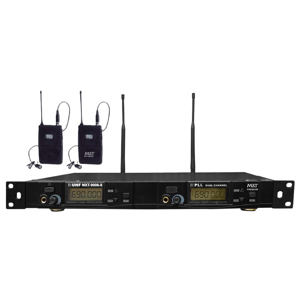 MXT-9006-S MXT-9006-S Micrófono inalámbrico dual UHF solapero "MXT" - Imagen 1