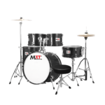 MXT-JBJ1049ABK Batería acústica negra para niños "MXT"