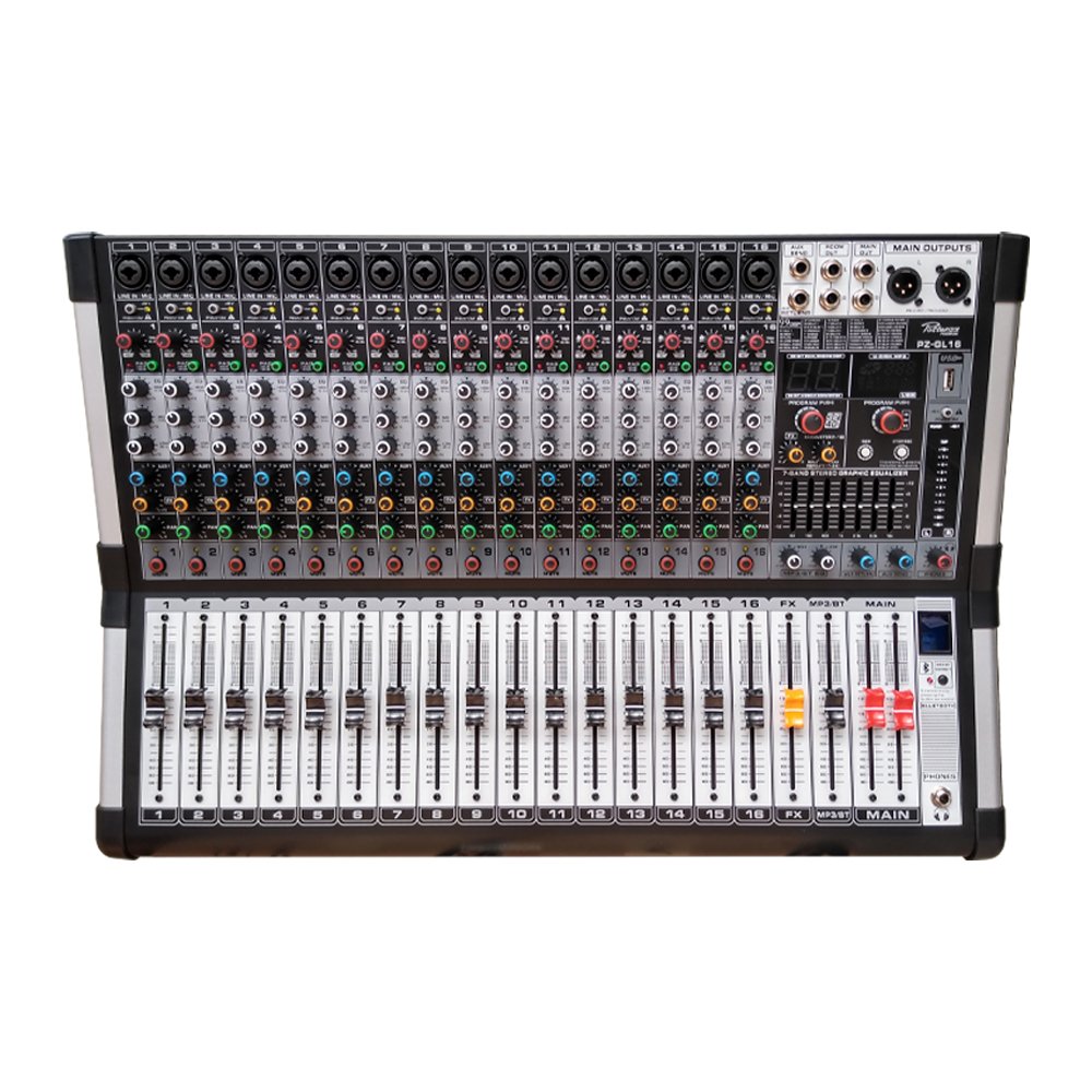 PZ-GL16 PZ-GL16 Consola 12 canales 99DSP con USB y BT "POTTENZA PREMIUM" - Imagen 1
