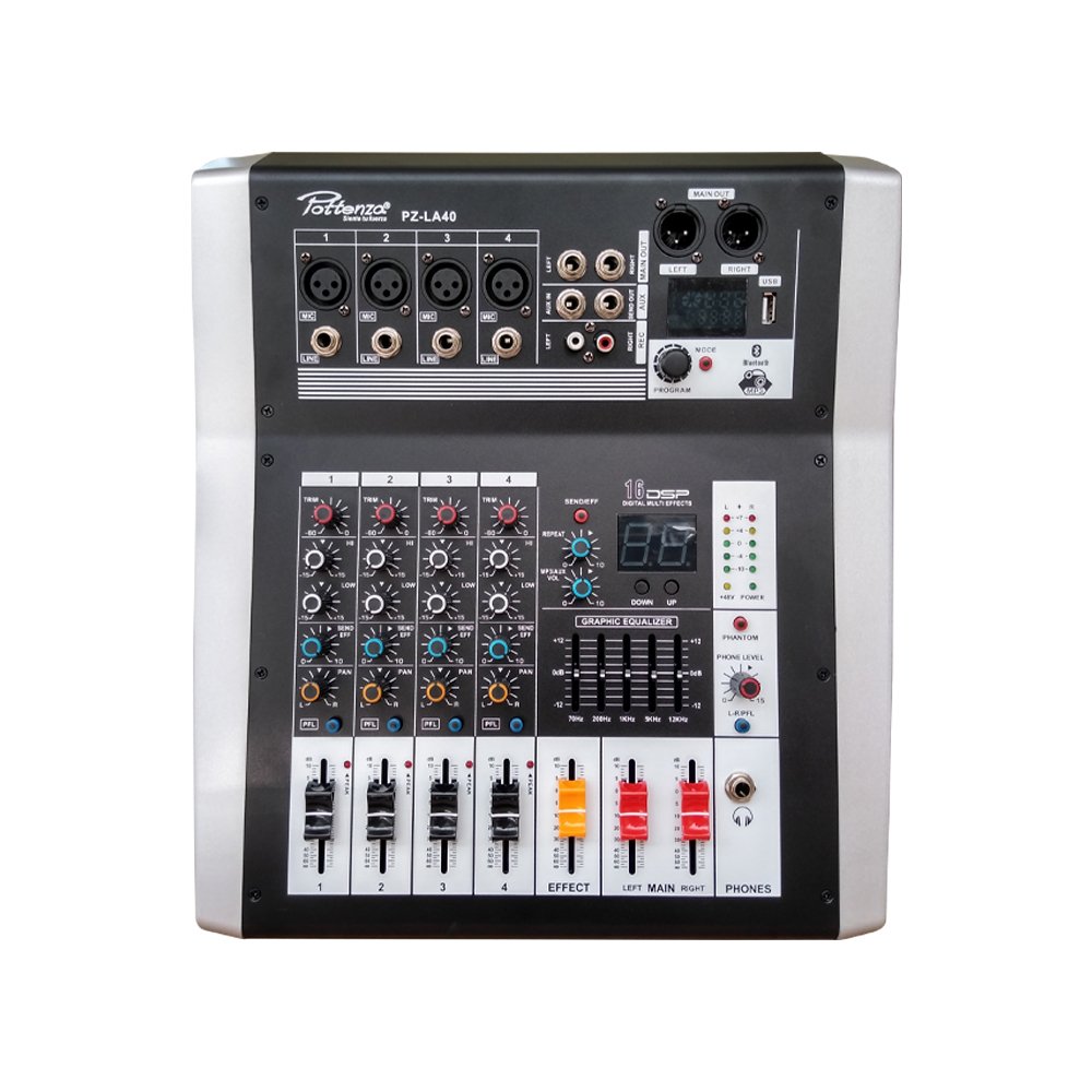 PZ-LA40 PZ-LA40 Consola de audio 4 canales con USB y BT 250W "POTTENZA" - Imagen 1