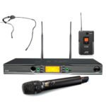 RU-992+RU-850LTH+RU-850LTB+CM214IB SISTEMA UHF C/MICROFONO DE MANO Y BODYPACK C/VINCHA C /CONECTOR MINI XLR RU-992+RU-850LTH+RU-850LTB+CM214IB(BLACK) "JTS"