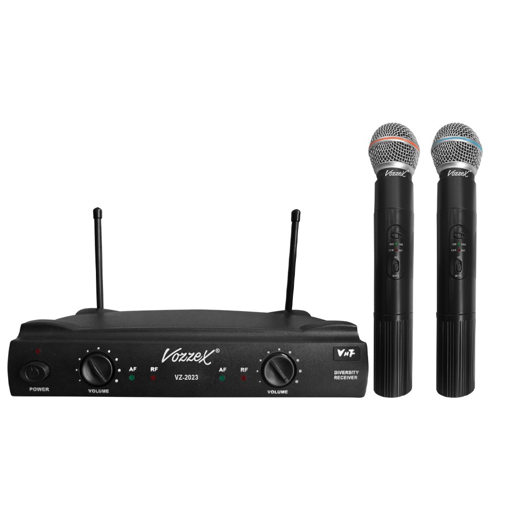 VZ-2023 VZ-2023 Micrófono inalámbrico manual dual VHF "VOZZEX" - Imagen 1