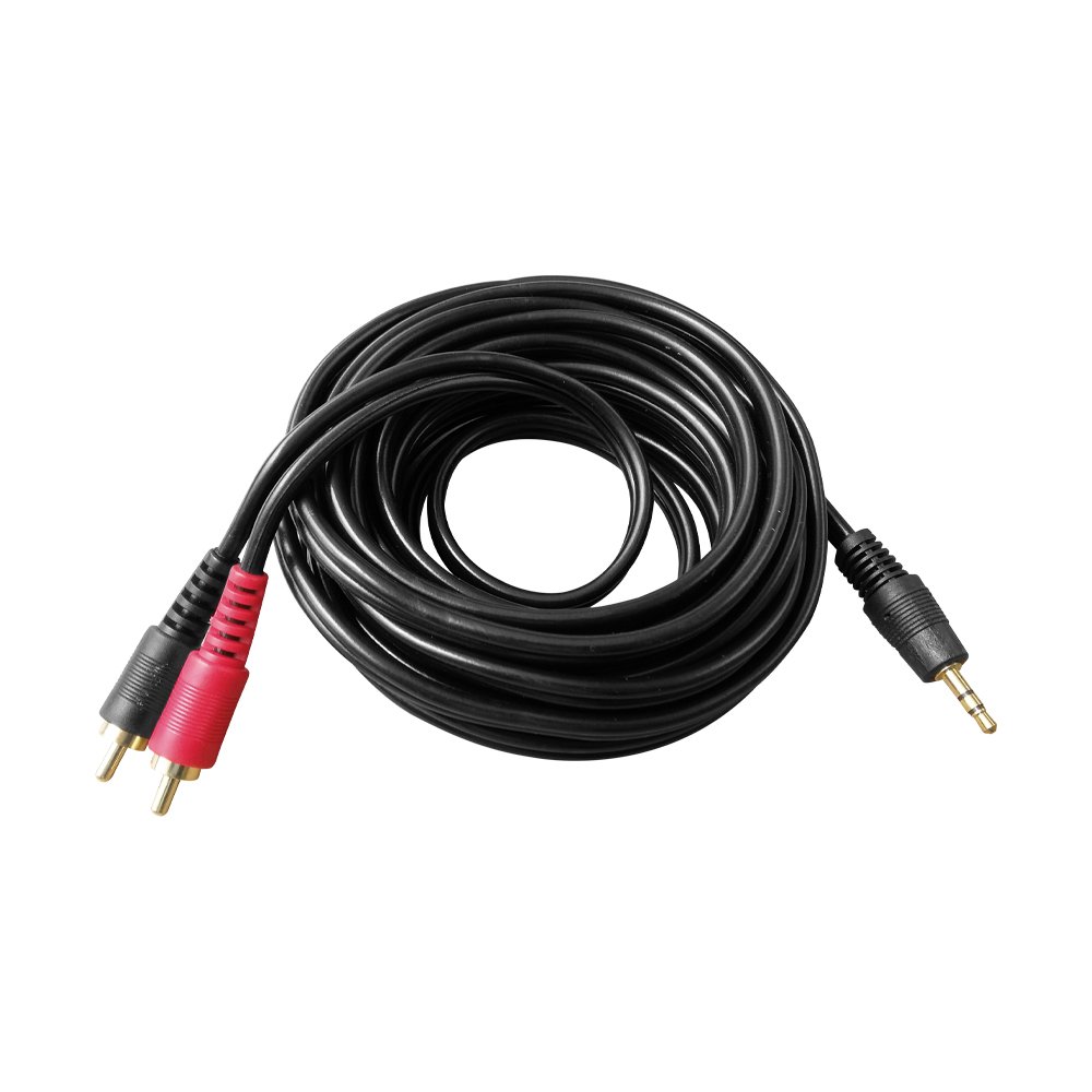 VZ-2133 5M VZ-2133/5M Cable 2plug RCA gold/1plug st. 3.5mm ngr. 5m "VOZZEX" - Imagen 1