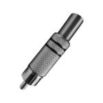 VZ-4107BK Conector Plug RCA metal niquel negro "VOZZEX"