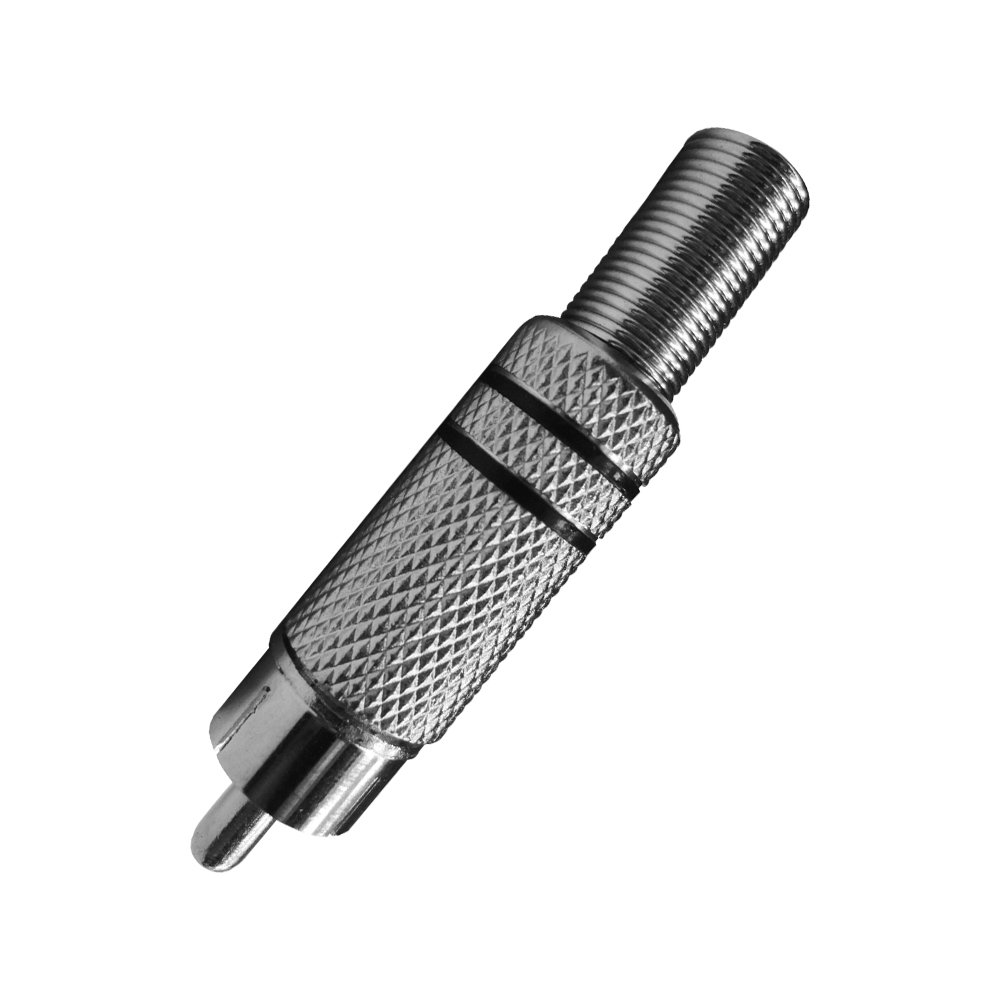 VZ-4107BK VZ-4107BK Conector Plug RCA metal niquel negro "VOZZEX" - Imagen 1