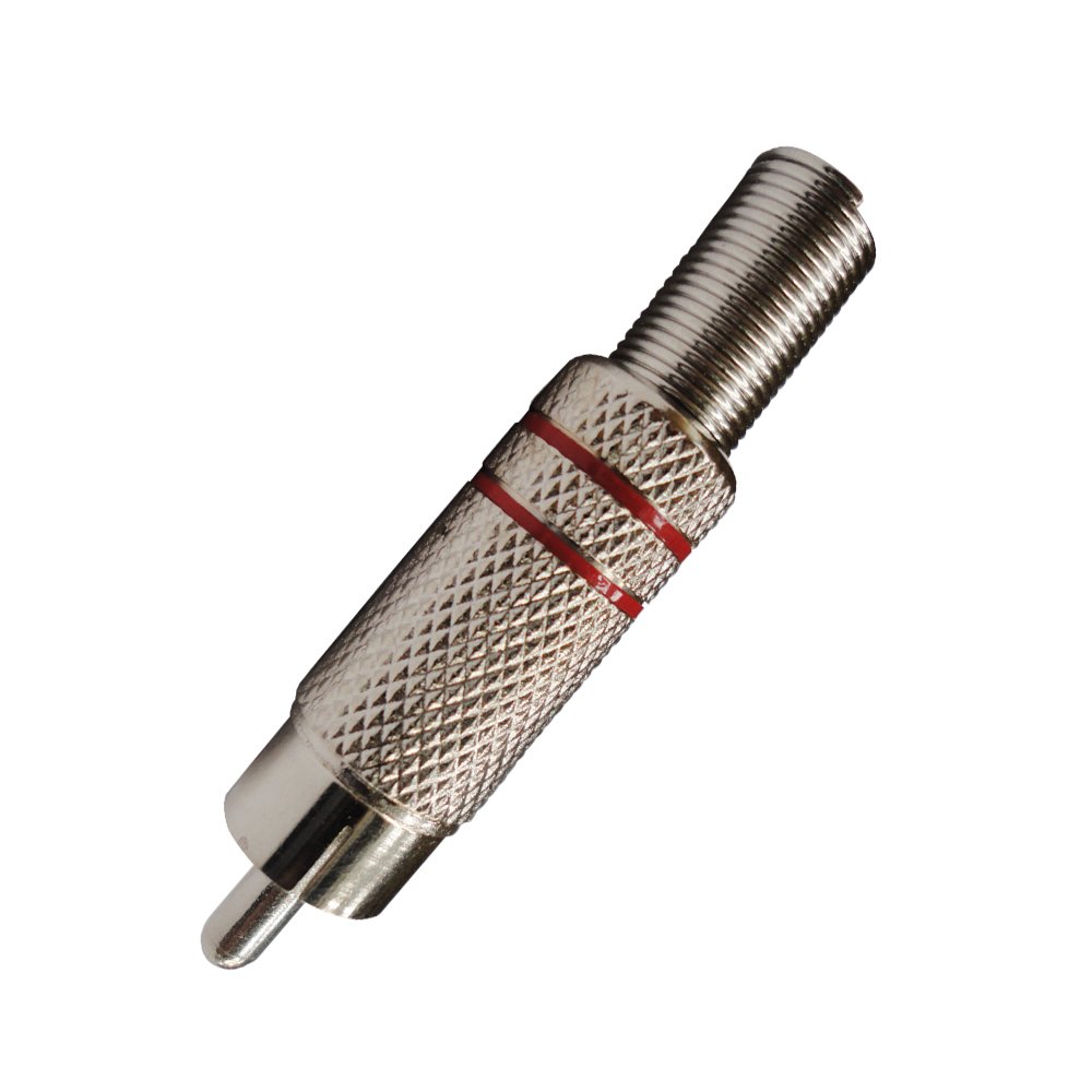 VZ-4107R VZ-4107R Conector Plug RCA metal niquel rojo "VOZZEX" - Imagen 1