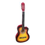 VZ-851/39SBCF Guitarra acústica c/corte sunburst 39" c/funda c/varilla de calibración "VOZZEX"