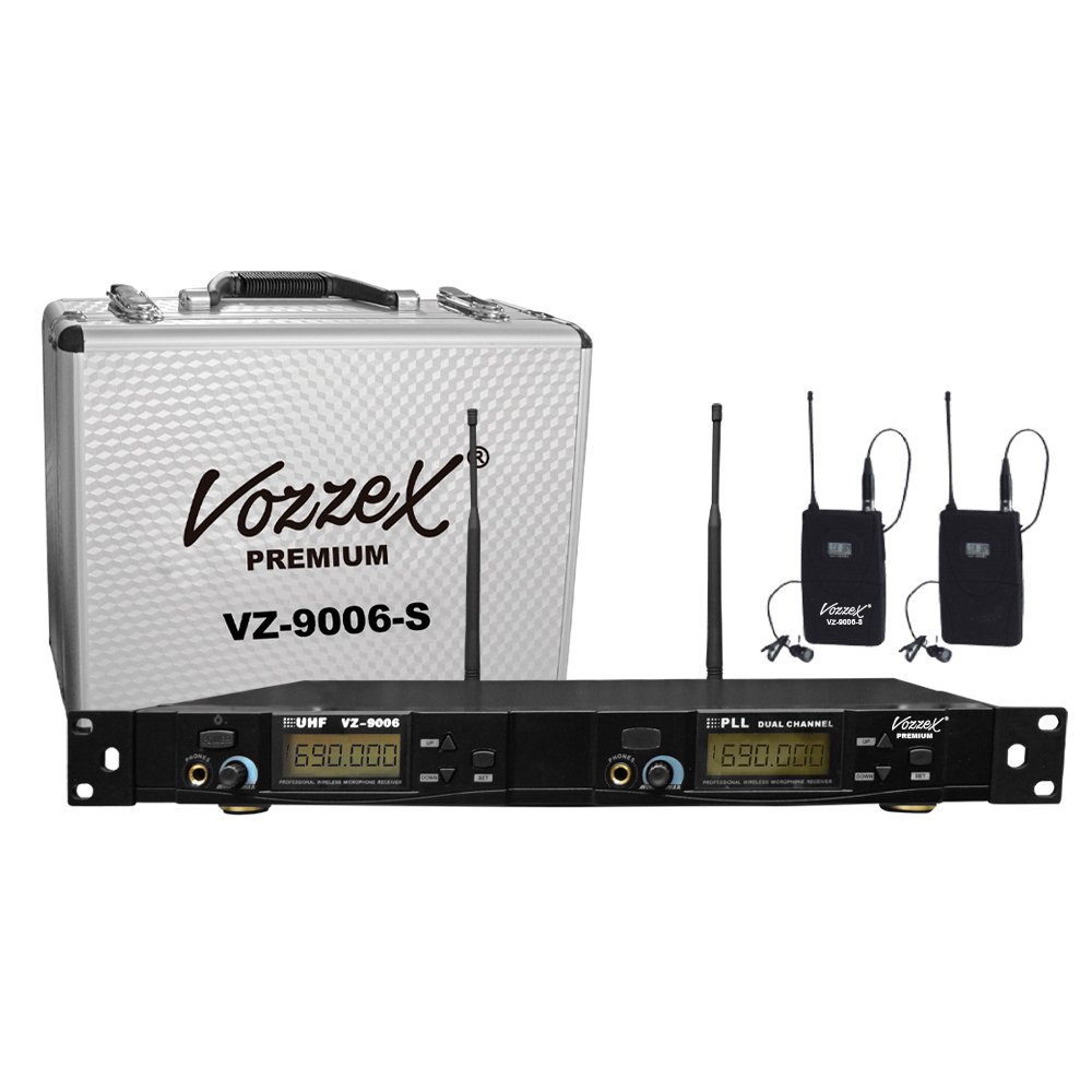 VZ-9006-S VZ-9006-S Micrófono inalámbrico dual UHF solapero "Vozzex Premium" - Imagen 1