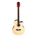 VZ-C19N Guitarra acústica natural 40"con corte con varilla  de calibre con funda "VOZZEX"