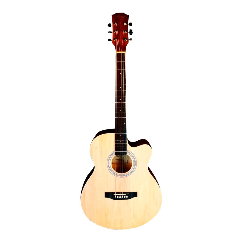 VZ-C19N VZ-C19N Guitarra acústica natural 40"con corte con varilla de calibre con funda "VOZZEX" - Imagen 1