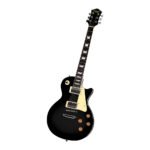 VZ-LP02/BKF GUITARRA ELECTRICA COLOR NEGRO T/LESS PAUL C/FUNDA "VOZZEX"