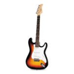 VZ-ST309-01SB Guitarra eléctrica 3 pastillas color sunburst con funda  accesorios: funda, cable de plug a plug, llave del wah wah "VOZZEX"