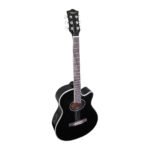 VZ-SW024HC/BK-EQF Guitarra electroacústica cuerpo delgado negro 40" c/funda "VOZZEX"