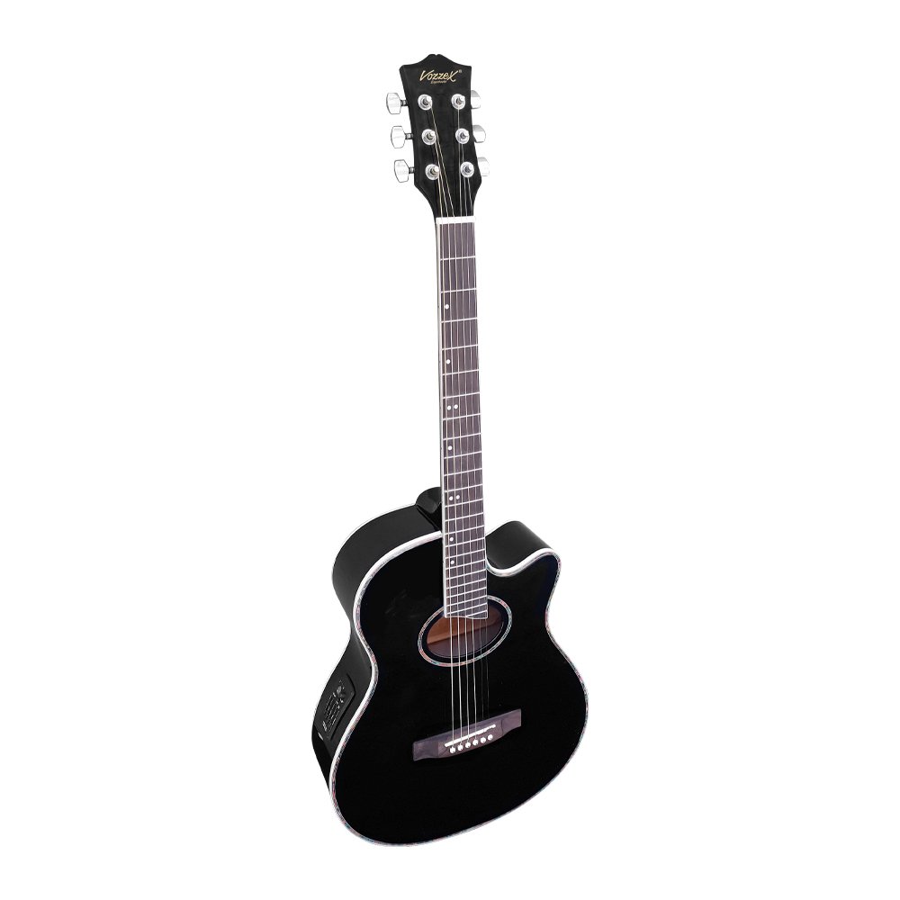 VZ-SW024HC BK-EQF VZ-SW024HC/BK-EQF Guitarra electroacústica cuerpo delgado negro 40" c/funda "VOZZEX" - Imagen 1