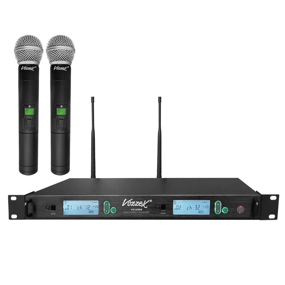 VZ-U999 VZ-U999 Micrófono doble de mano UHF "VOZZEX" - Imagen 1
