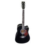 VZ-W11C/BKF Guitarra acústica negra c/corte 41" c/funda "VOZZEX"