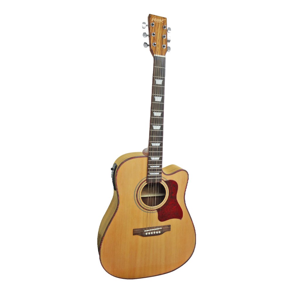 VZ-W124BC N-EQF VZ-W124BC/N-EQF Guitarra electroacústica atigrado cutaway 41" c/funda "VOZZEX" - Imagen 1