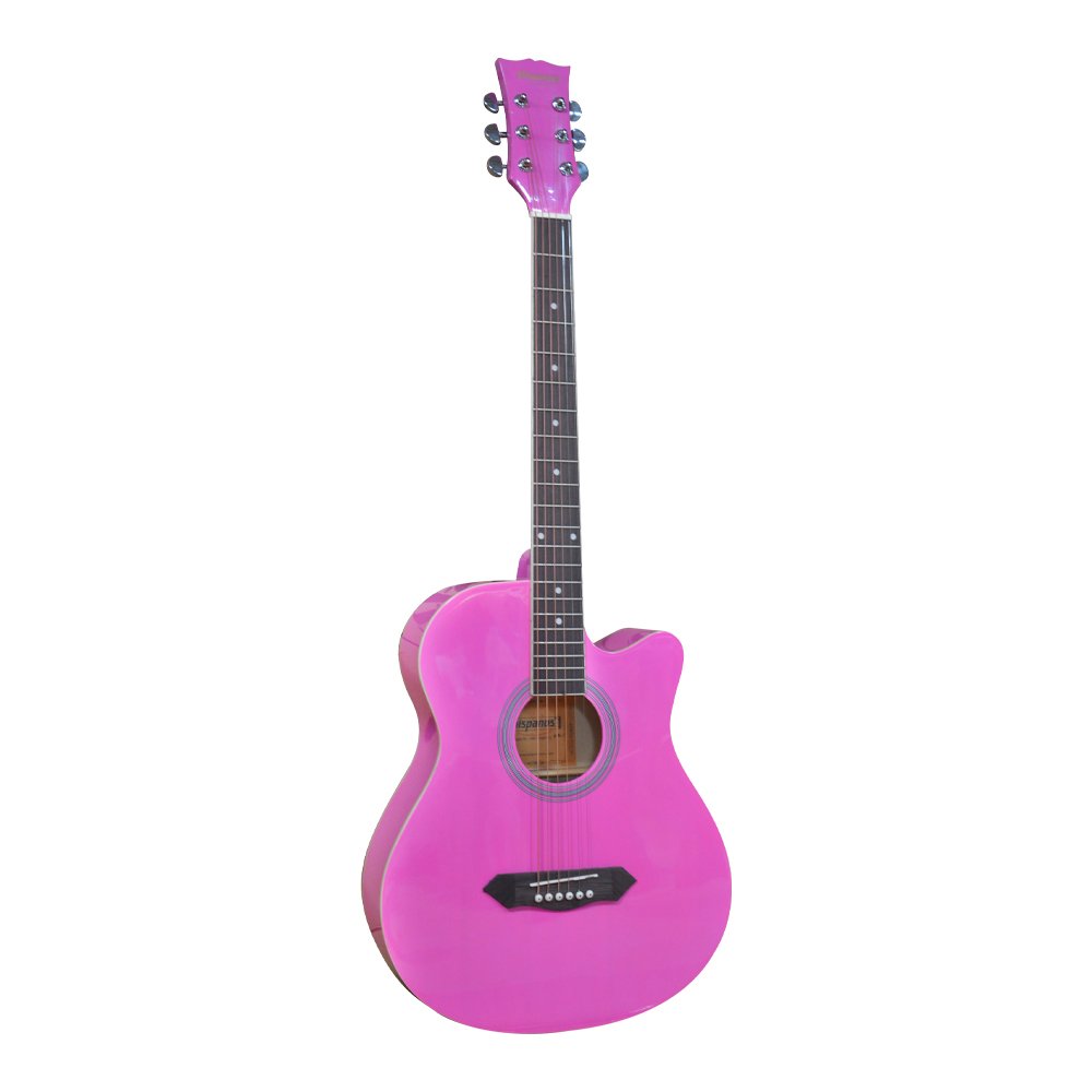 HSP-SK4011C-PNK HSP-SK4011C/PNK Guitarra acústica 40" con corte rosado "HISPANOS" - Imagen 1
