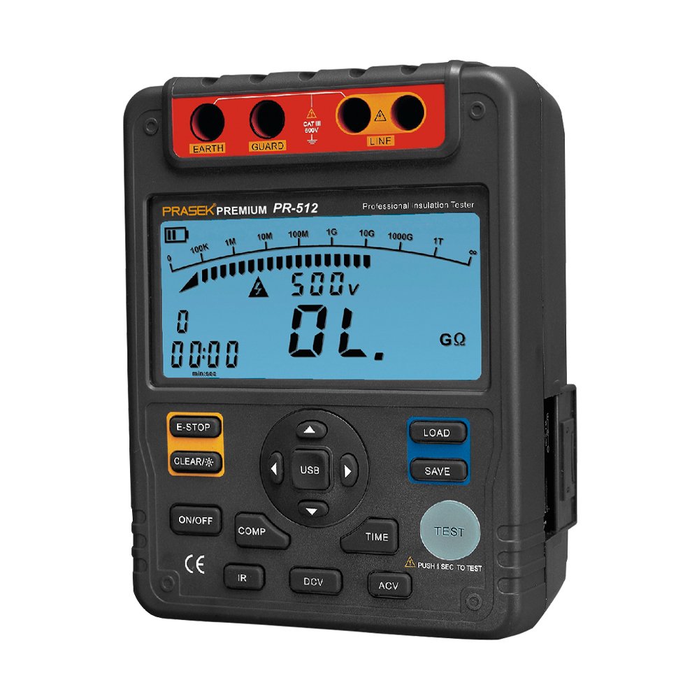 PR-512 PR-512 Megómetro digital con adaptador "PRASEK PREMIUM" - Imagen 1