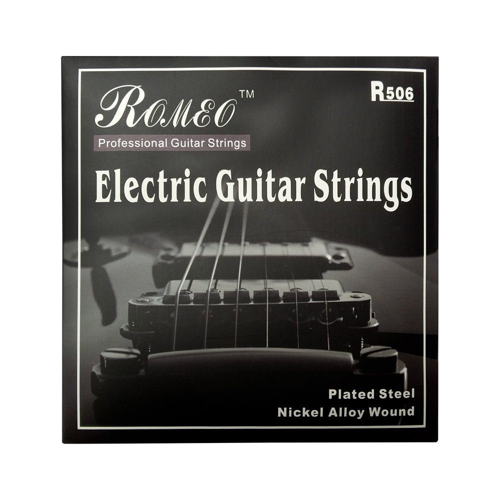 R506-L R506-L SET CUERDAS METAL L 0.010-0.046 COLOR: PLATEADO P/ GUITARRA ELECTRICA "ROMEO" - Imagen 1