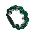 RTB001/GN Pandereta de mano (Doble fila) color VERDE "ROMEO"