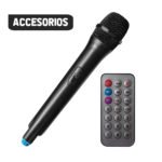 PZ-2110AUN-CB Caja acústica activa 10" 400W RMS con USB, BLUETOOTH, RADIO, con batería recargable, Micrófono inalámbrico con led RGB "POTTENZA" - Imagen 2