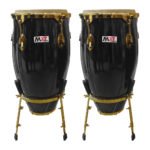 MXT-FTB115  SET DE CONGA NEGRO (11 3/4"+12 1/2"+PEDES) "MXT"