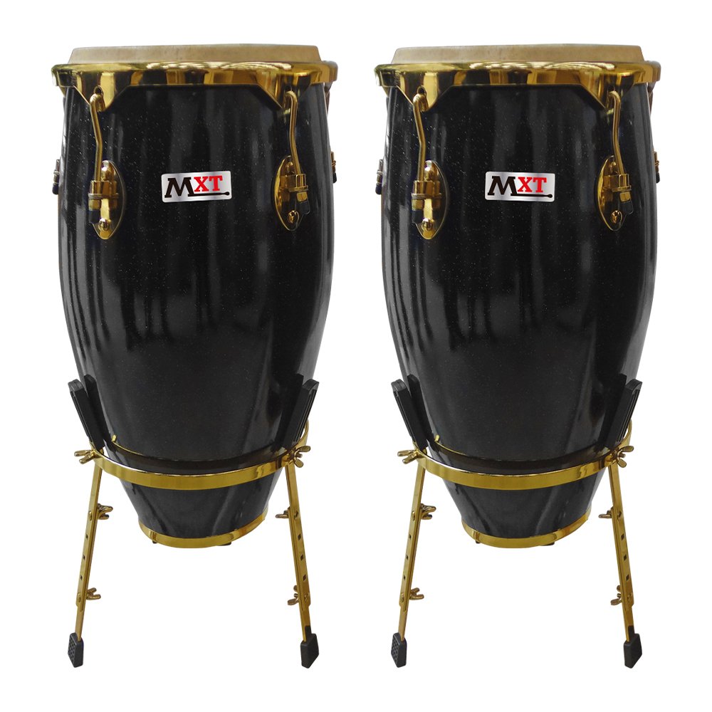 MXT-FTB115 MXT-FTB115 SET DE CONGA NEGRO (11 3/4"+12 1/2"+PEDES) "MXT" - Imagen 1