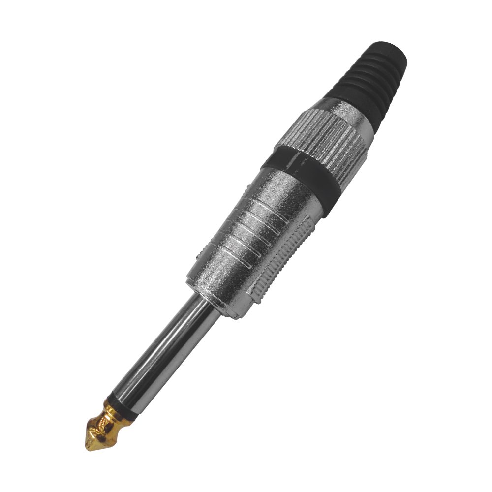 VZ-1230MGBK VZ-1230MGBK Conector Plug mono 6.35mm metal negro "VOZZEX" - Imagen 1
