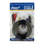 VZ-2133/3M  CABLE 2PLUG RCA GOLD /1PLG ST.3.5M NGR 3M "VOZZEX" - Imagen 2