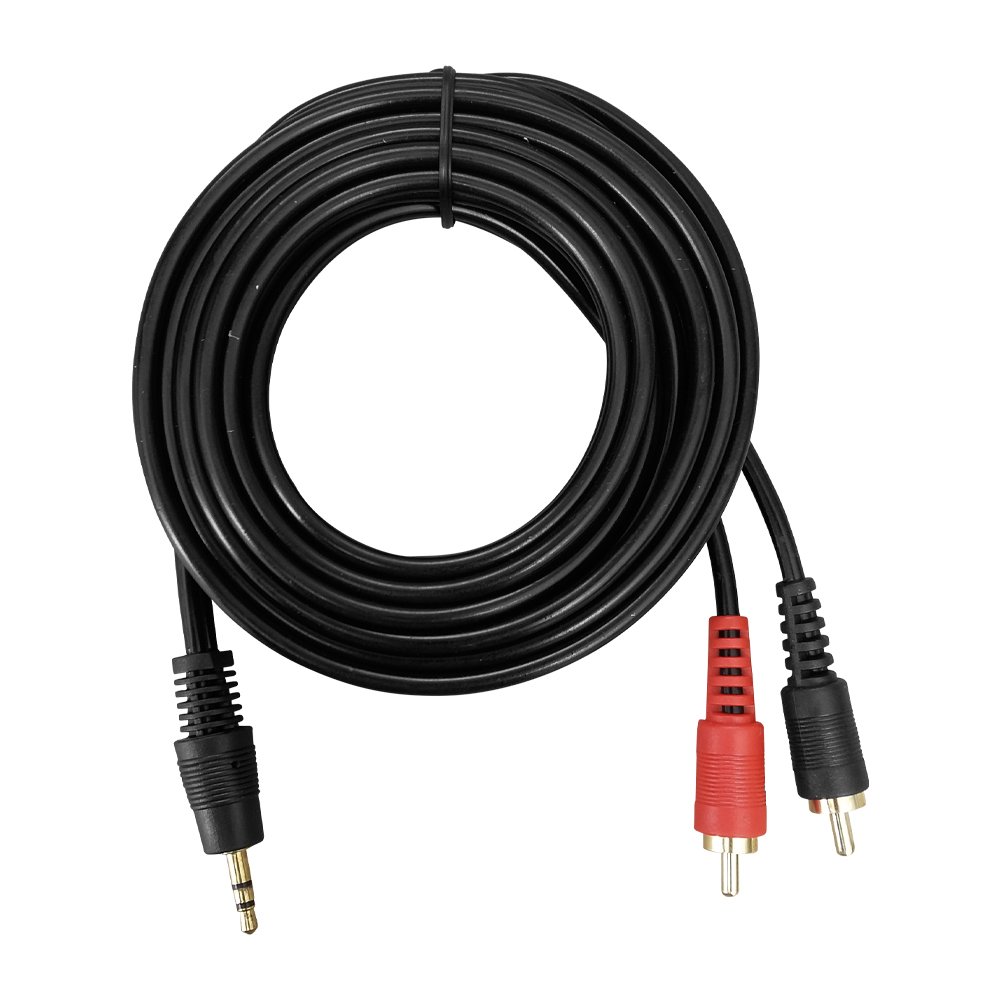 VZ-2133-3M VZ-2133/3M CABLE 2PLUG RCA GOLD /1PLG ST.3.5M NGR 3M "VOZZEX" - Imagen 1