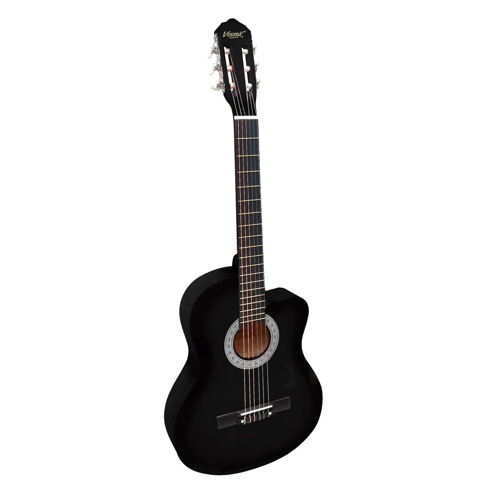 VZ-851-39BKCF VZ-851/39BKCF Guitarra acústica 39" c/ corte negro c/ funda c/ varilla de calibración "VOZZEX" - Imagen 1