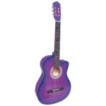 VZ-851/39PUCF Guitarra acústica 39" c/ corte morado c/ funda c/ varilla de calibración "VOZZEX"