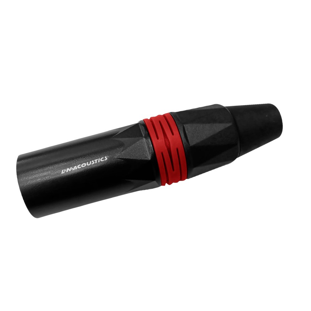 1137BG - RD LN-1137BG-RD Conector Plug XLR rojo "LN-ACOUSTICS" - Imagen 1