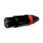LN-1136BG-RD Conector Jack XLR rojo "LN-ACOUSTICS" - Imagen 3