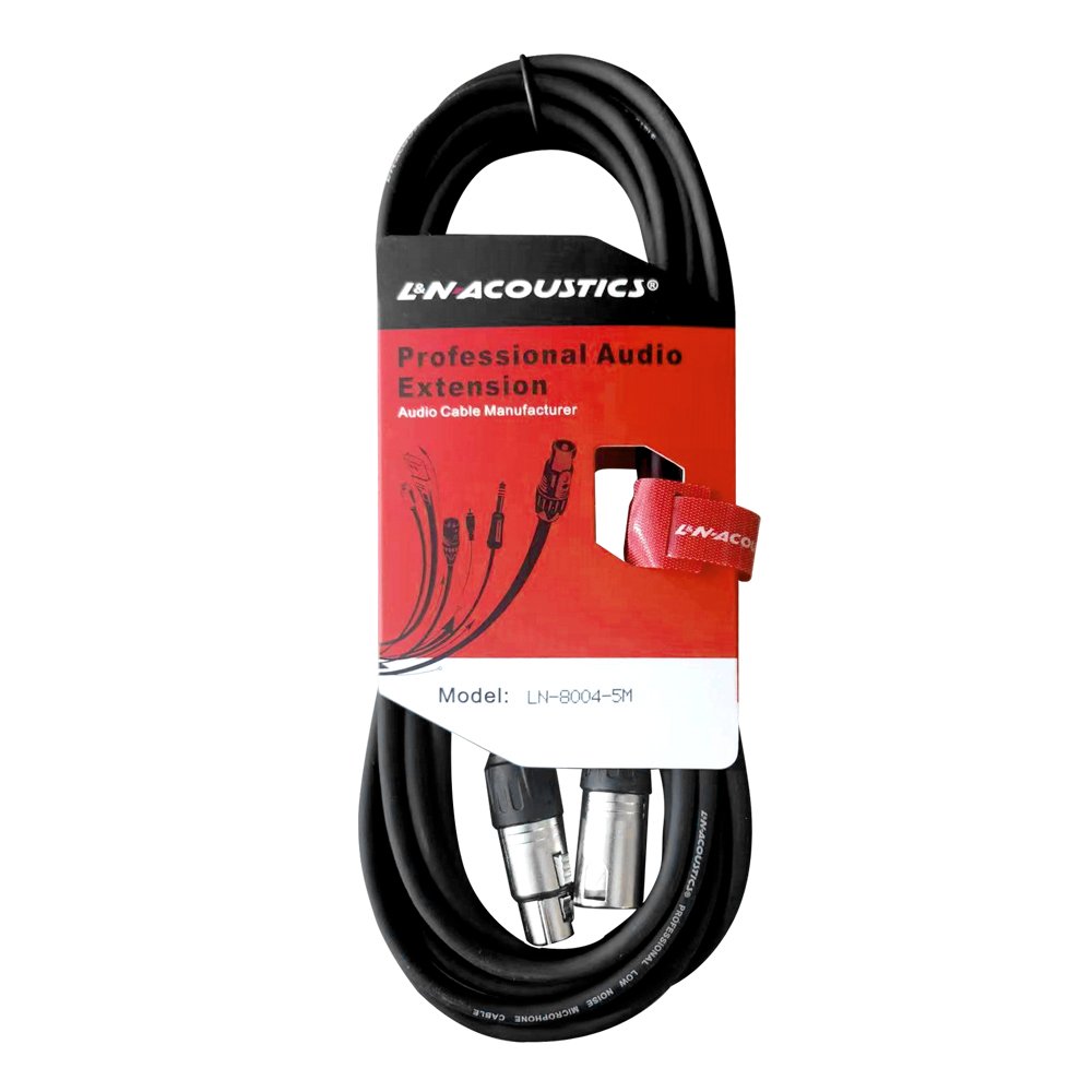 LN-8004 5 m web FOTO LN-8004-5M Cable jack XLR a plug XLR - 5M "LN-ACOUSTICS" - Imagen 1
