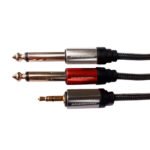 LN-8266-2M CABLE 2 PLUG MONO 6.3MM  A PLUG DE 3.5MM STEREO 2M "LN-ACOUSTICS"