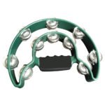 RTB002-GRE Pandereta de mano (doble fila) verde "ROMEO"