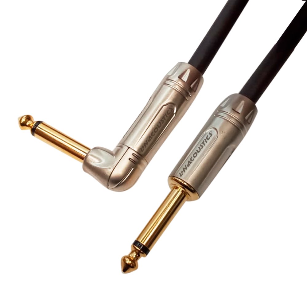 ln-GC02 2 LN-GC02-5M Cable plug mono de 6.3mm a plug de 6.3mm en forma de L - 5M "LN-ACOUSTICS" - Imagen 1