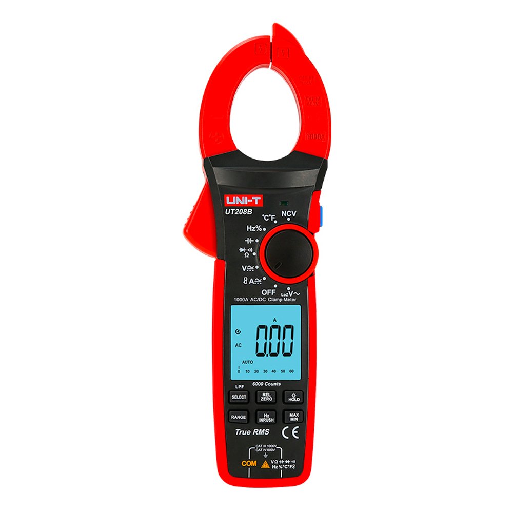 UT-208B WEB UT-208B Pinza amperimétrica digital de 1000A DC/AC TRUE RMS "UNI-T" - Imagen 1