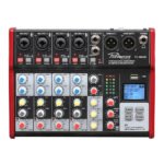 PZ-I6ME Mini mezcladora de 6CH XLR Combo + 1 CH stereo con USB, BT - 48V por canal "POTTENZA"