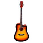 VZ-CHD11/SB Guitarra acústica 41" sunburst con corte con funda "VOZZEX"