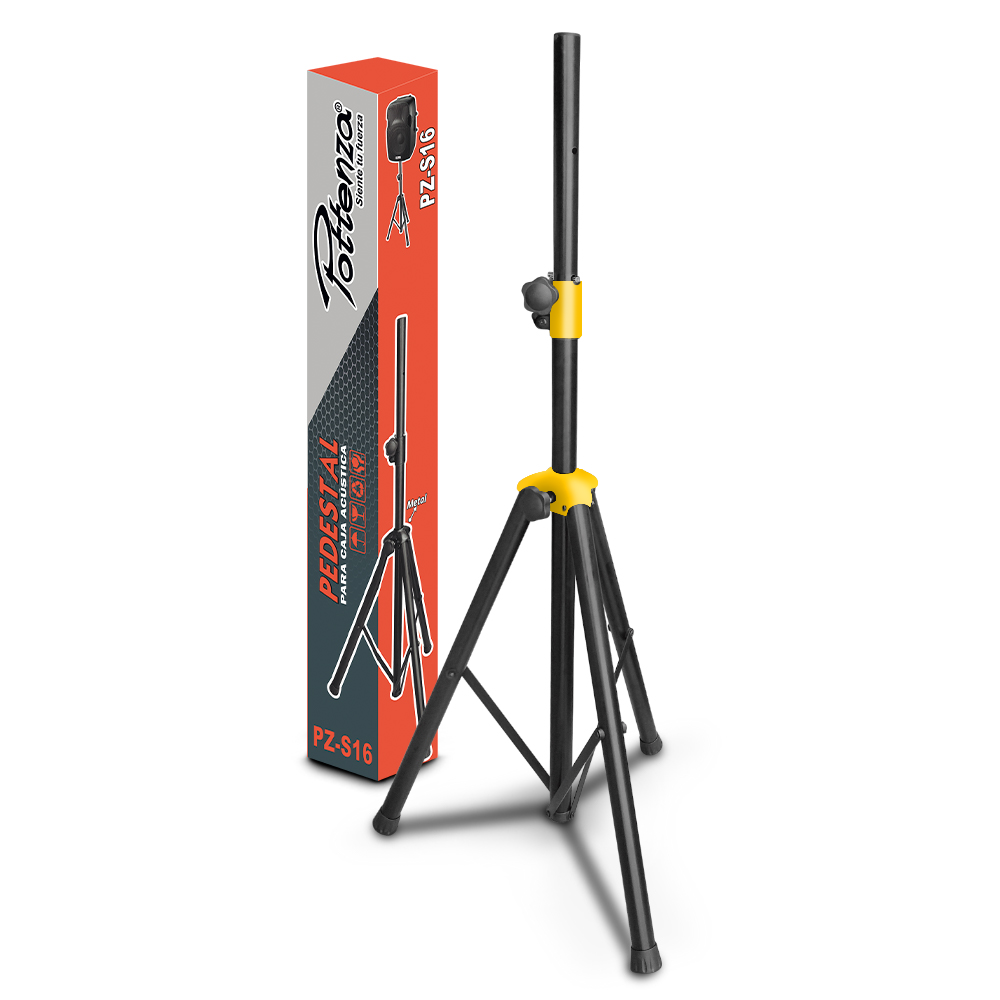 PZ-S16 PZ-S16 Pedestal para caja acústica base metálica (AMARILLO) "POTTENZA" - Imagen 1