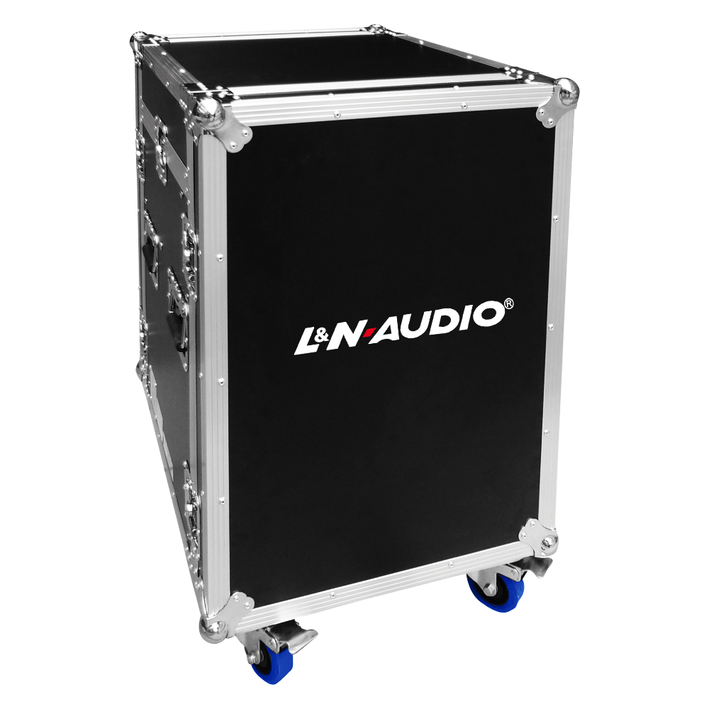 LN-ME12UW LN-ME12UW RACK INCLINADO PARA MEZCLADORA 10U / RACK VERTICAL 12U CON RUEDAS P/CONSOLAS Y POWERS – "L&N-AUDIO" - Imagen 1